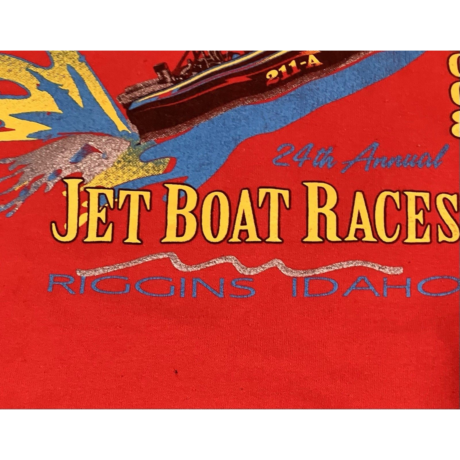 Mens Hoodie Salmon River Boat Races Graphic 2008 Riggins Id Sz Xl Red
